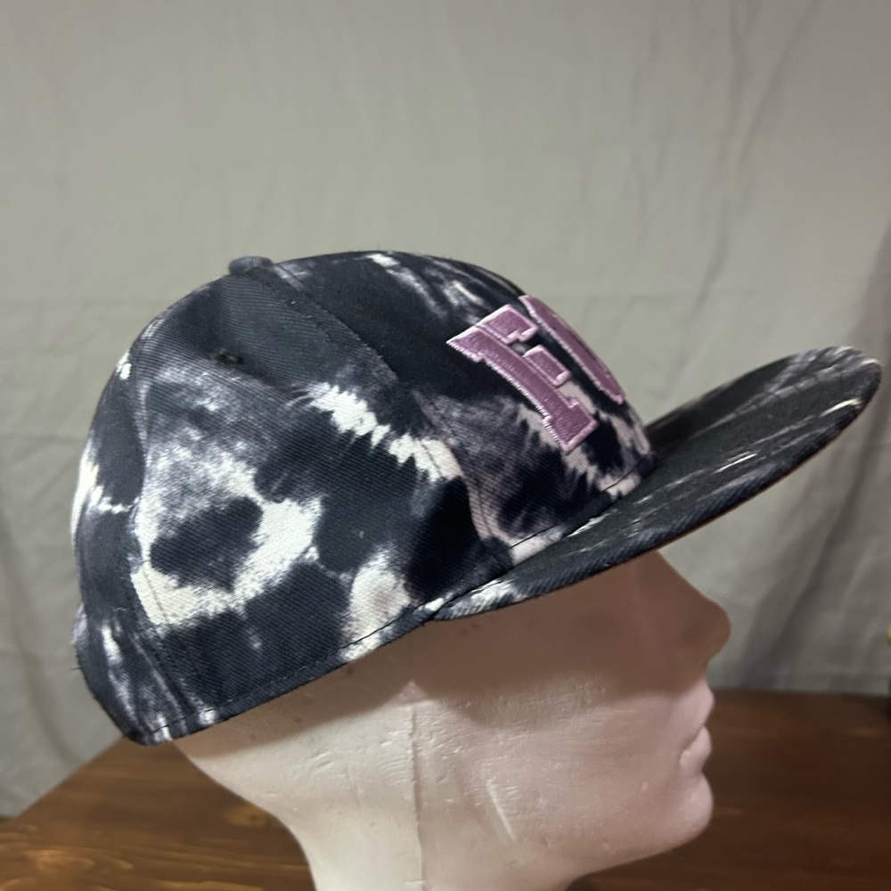 Fox Head Racing Free Fallin Baseball Cap Adjustable Hat Black Magenta Tie Dye - Picture 2 of 8